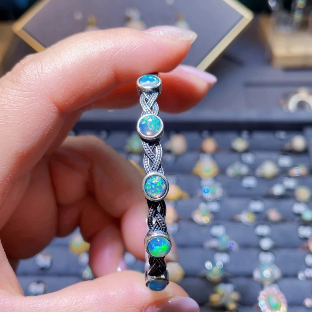 欧泊手镯〉银S925镶嵌