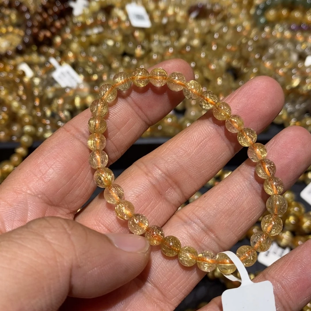 未镶嵌手串发晶金发晶手链