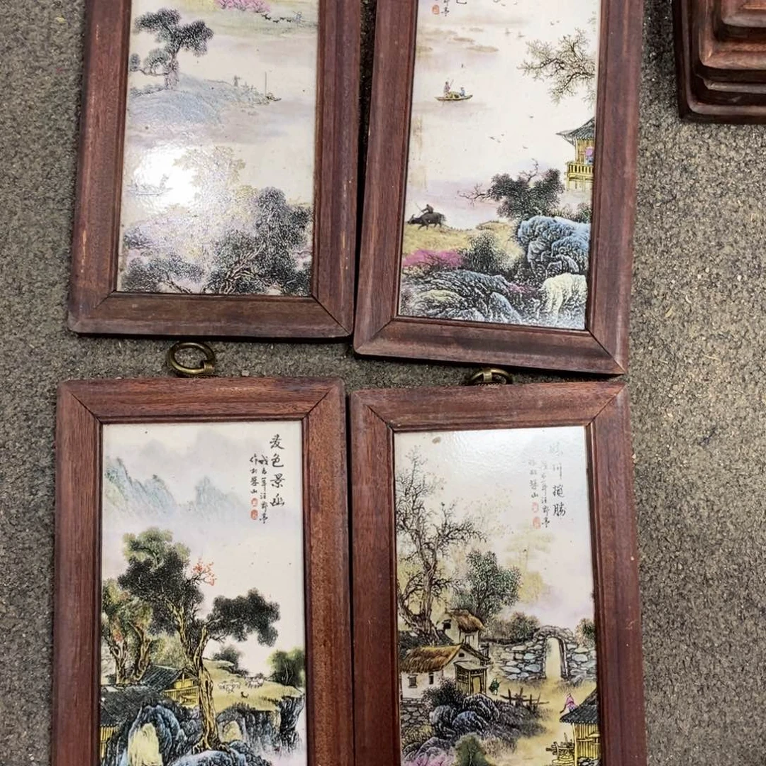 瓷片景德镇瓷板画柴窑烧制