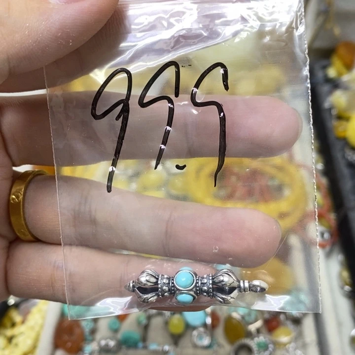 银S925镶嵌蜜蜡裸石多样性发货
