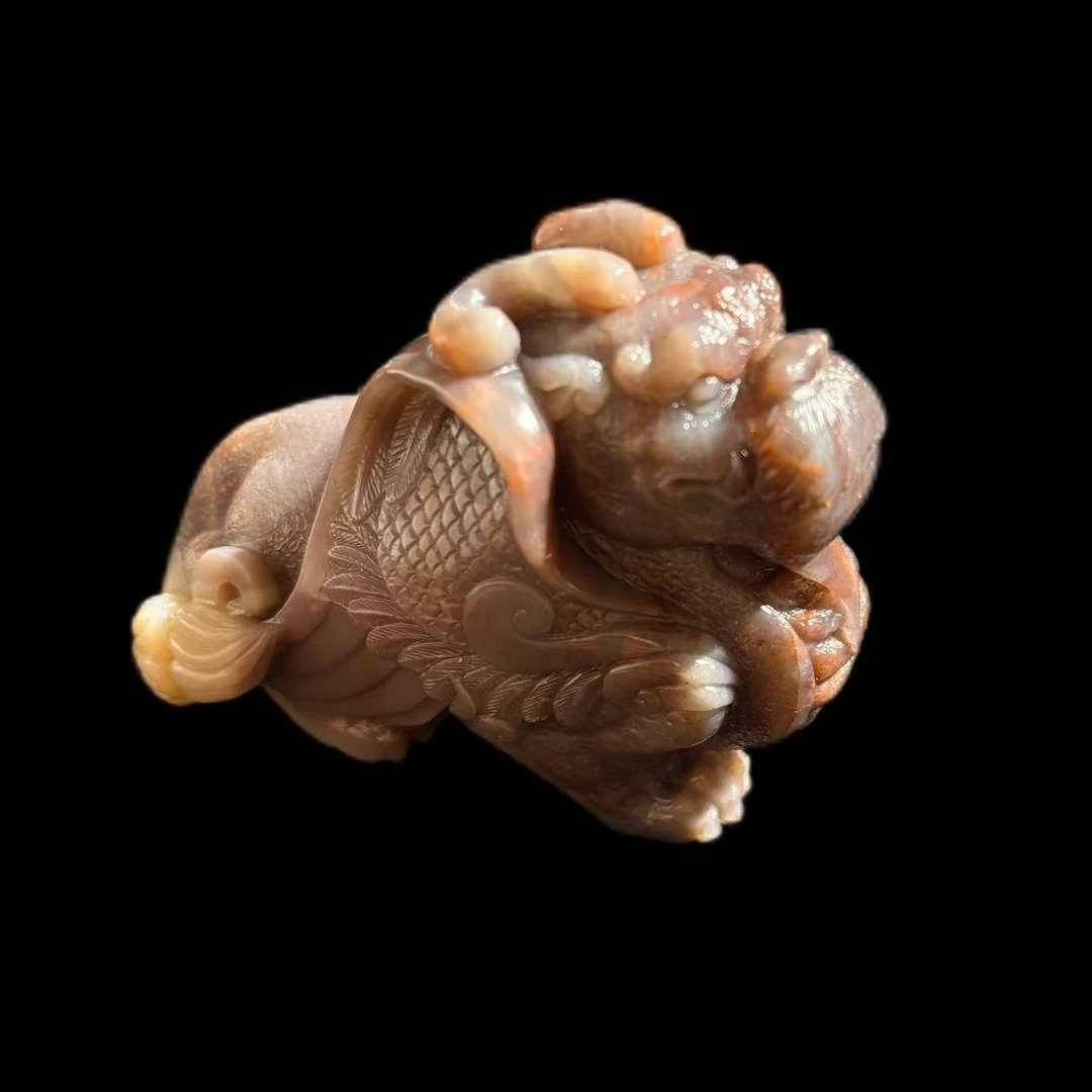 寿山石纯手工古兽