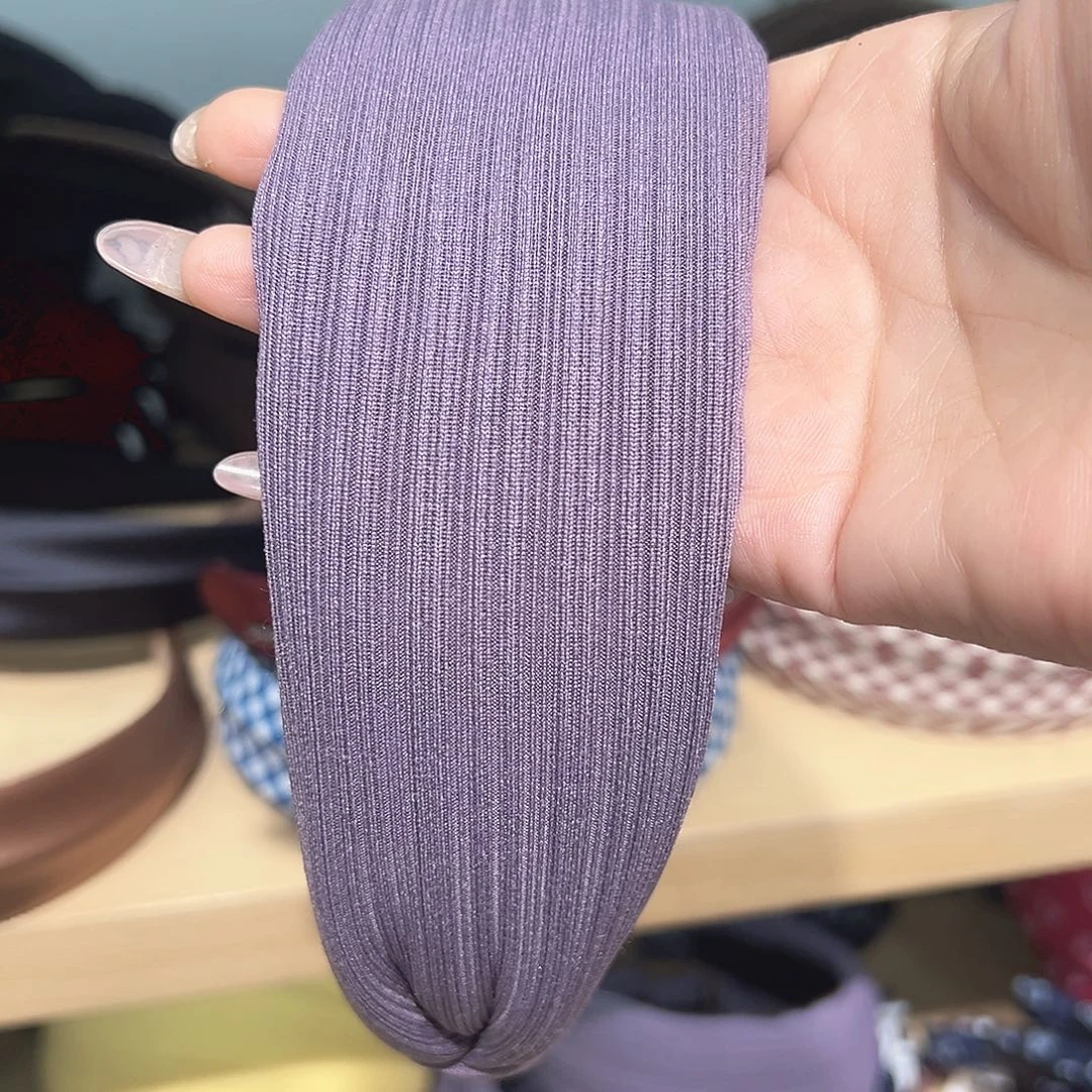 皮质铁合金紫色宽发箍