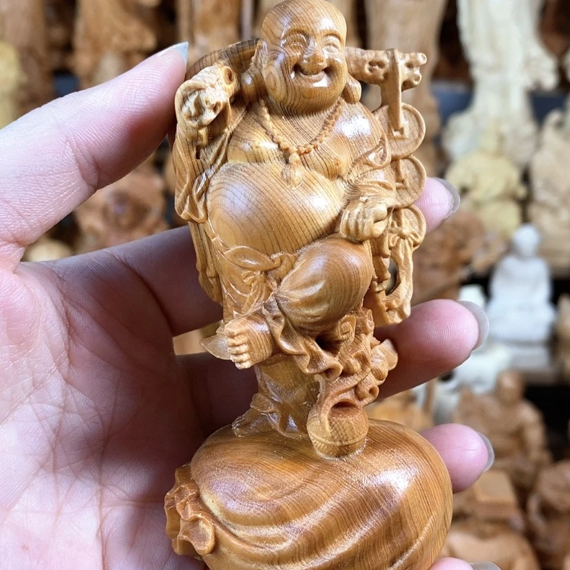 【闪购商品】木奔**修弥勒站立10厘米崖柏