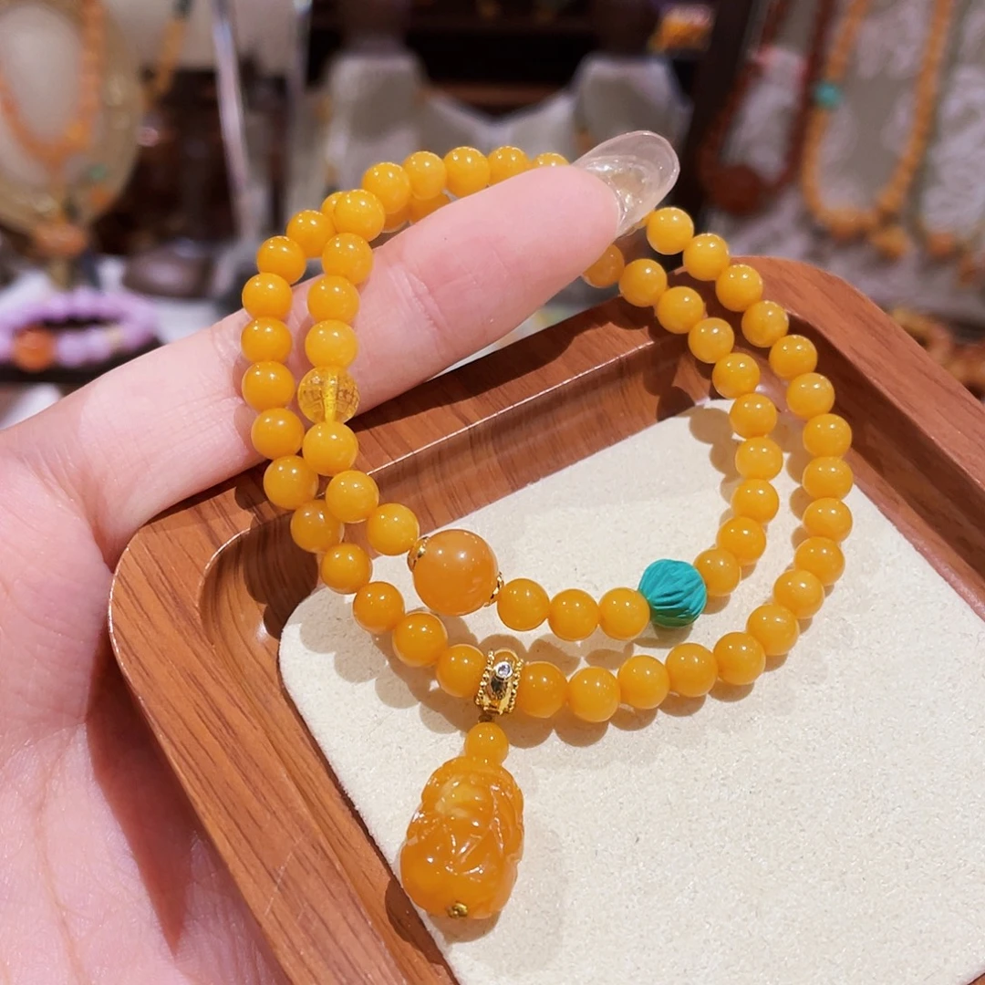 蜜蜡未镶嵌手链手串