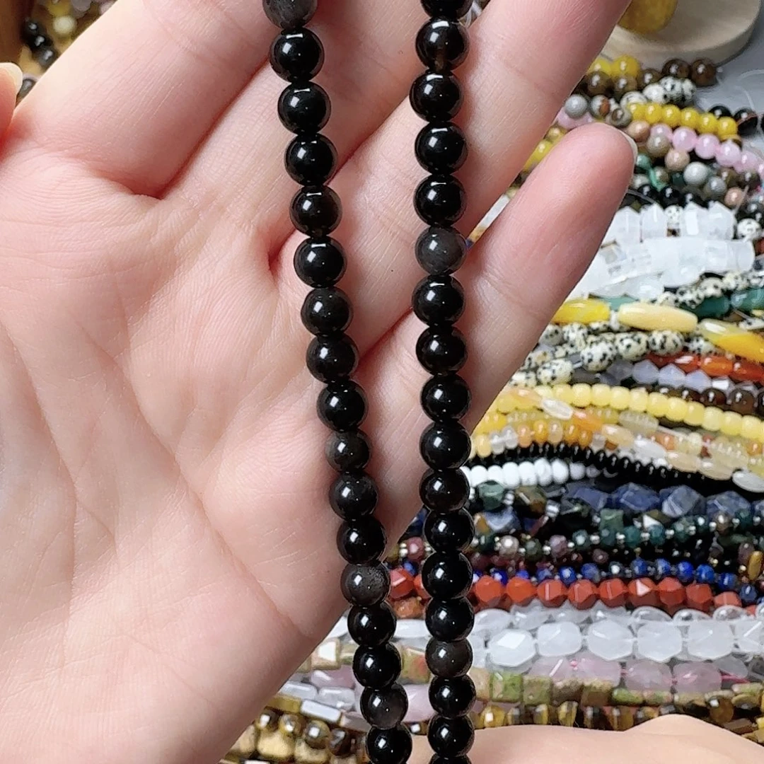 玛瑙/玉髓未镶嵌珠宝半成品卡6银耀石一条