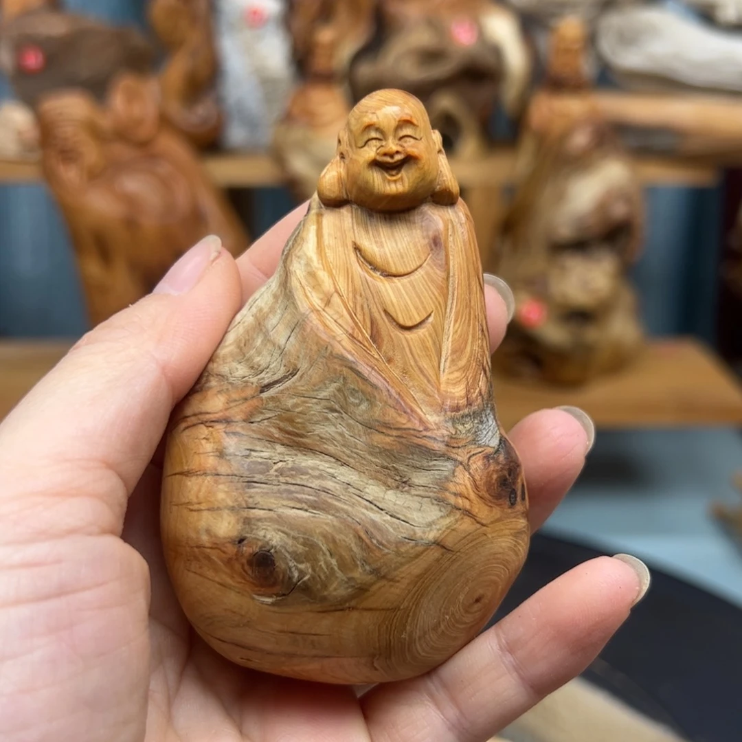 木崖柏木摆件手把件