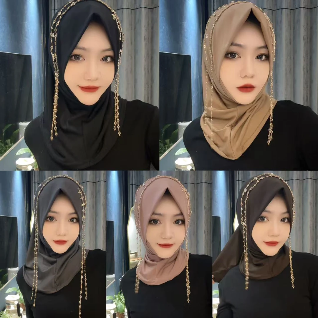 X海娜玻璃链条软帽檐套头