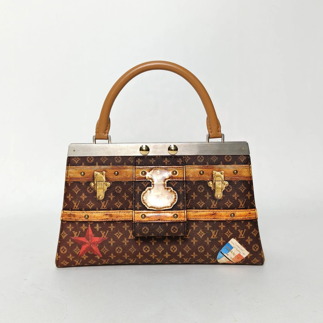 99新 LouisVuitton/路易威登 【娇】PVC 2018 叶限定夹子包 212560