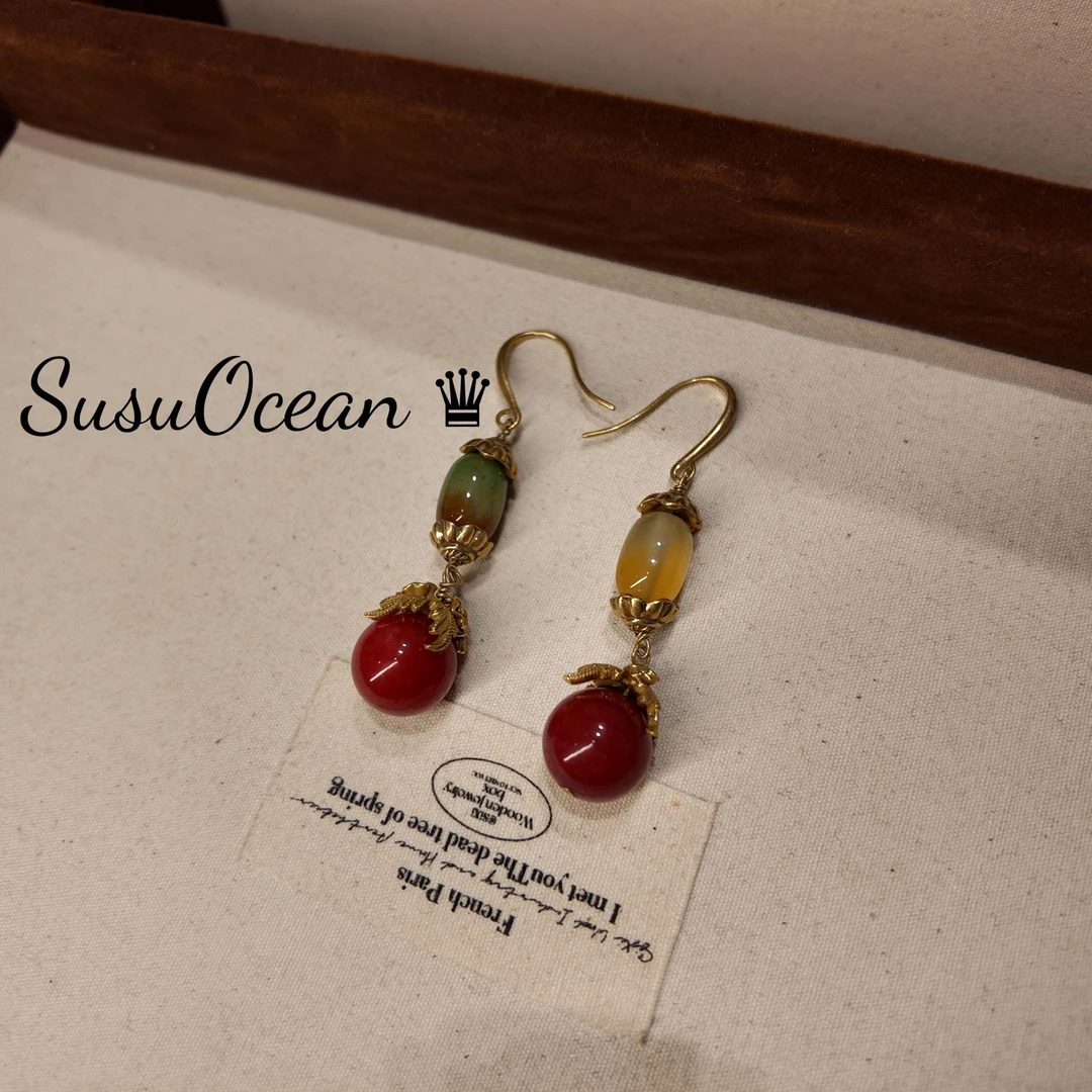 铜合金仿珍珠耳饰 意【1058】油画SusuOcean经典收藏｜