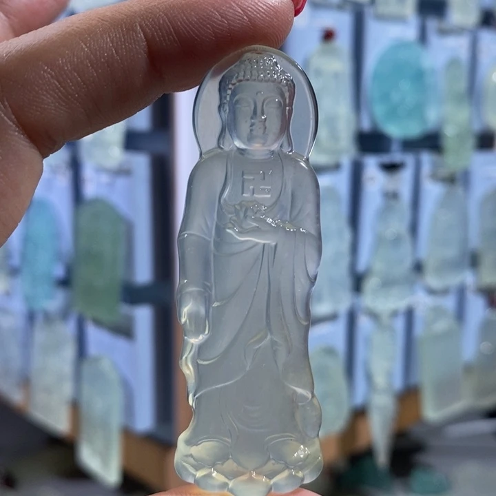 岫玉未镶嵌颈饰吊坠