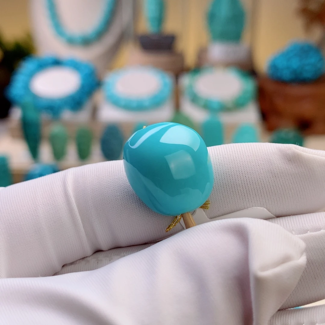 绿松石未镶嵌挂件