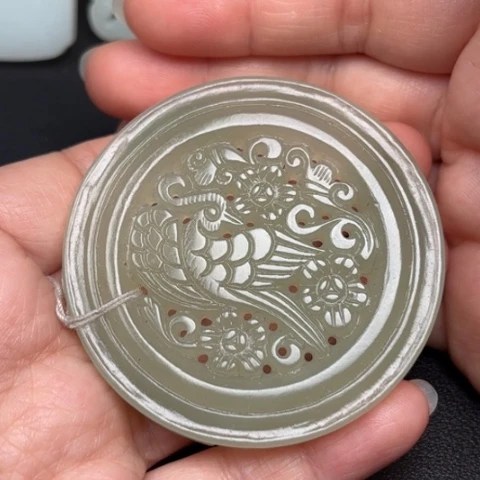 和田玉挂件未镶嵌喜****8