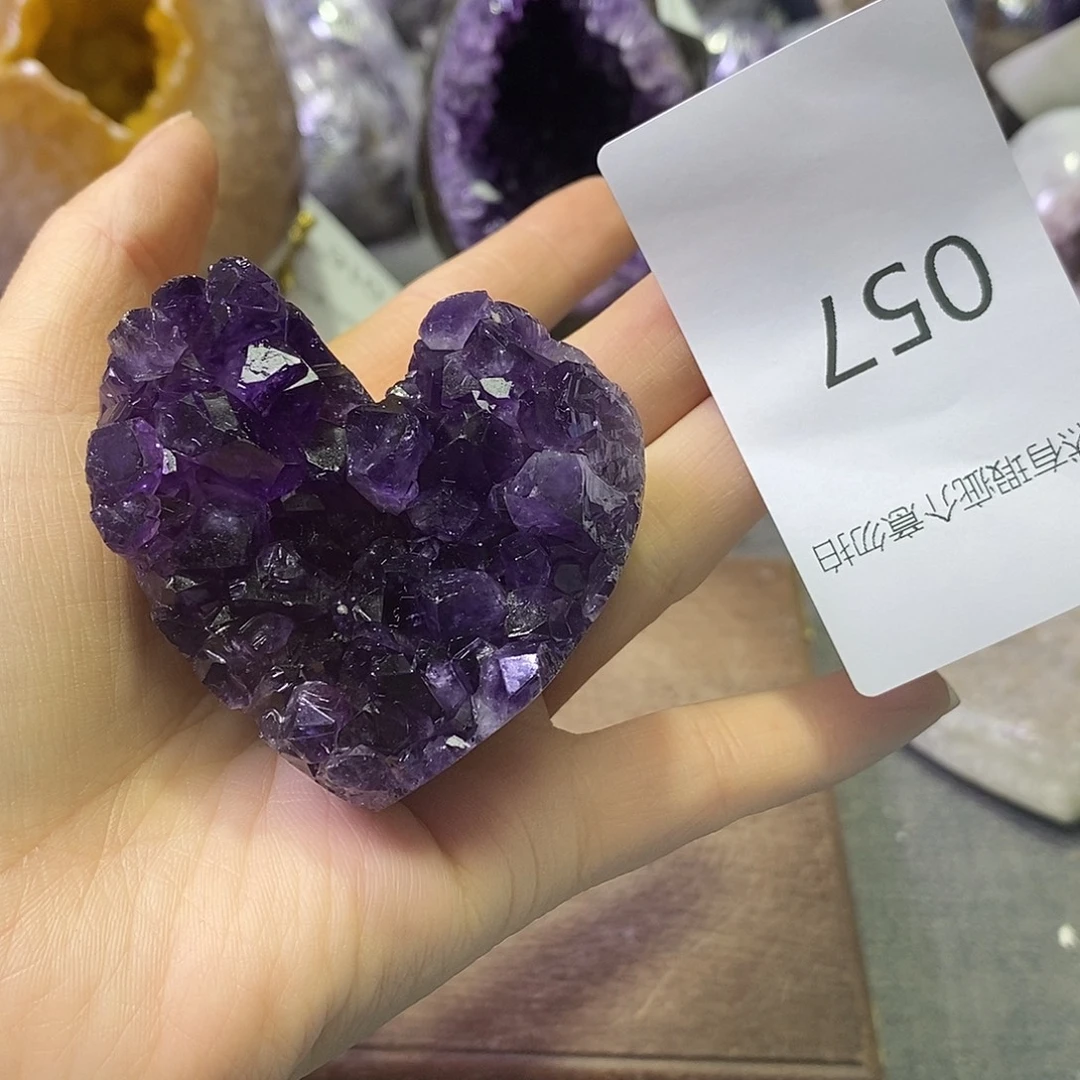 紫晶珠宝半成品未镶嵌