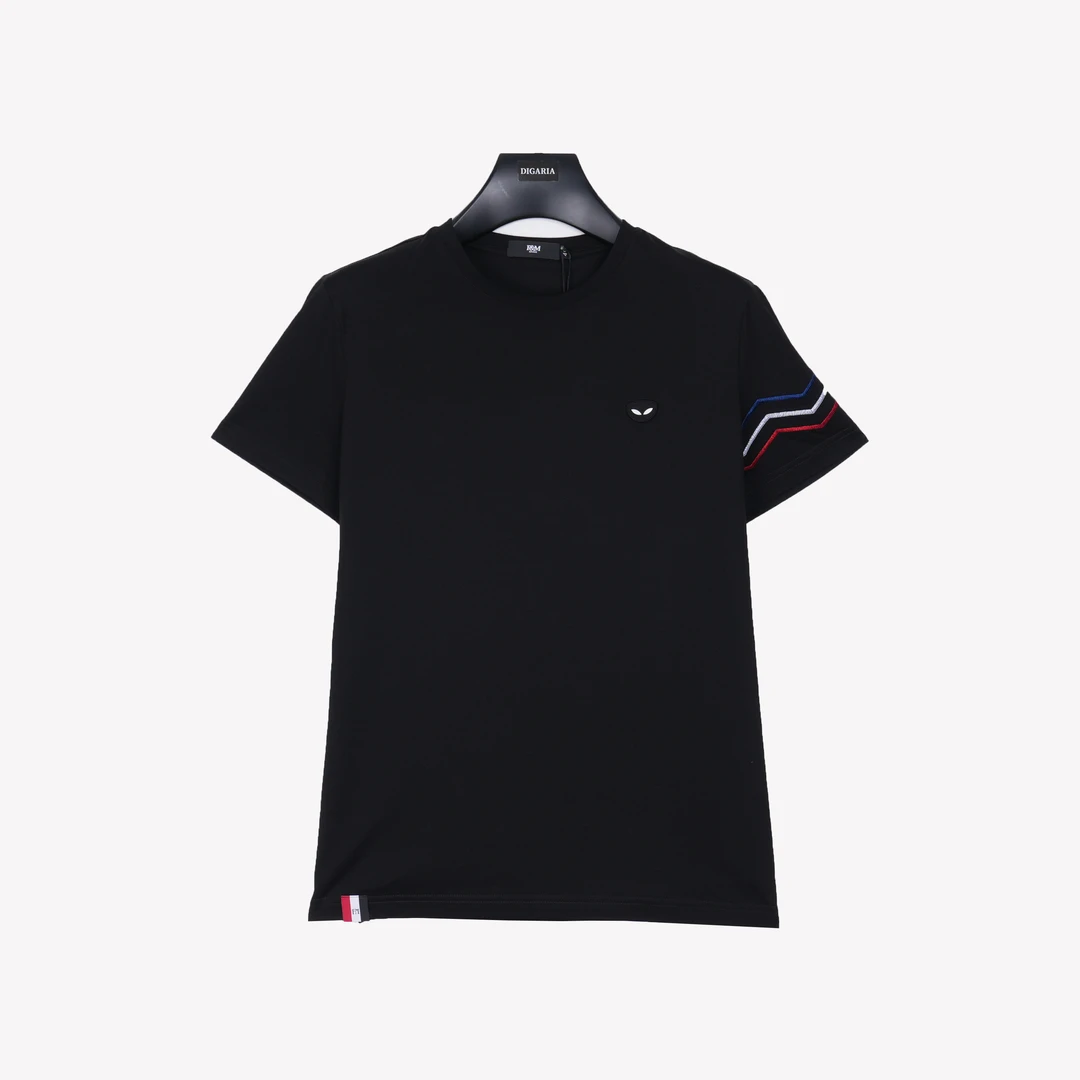 F&M新品男款夏季百搭时尚刺绣休闲短袖T恤