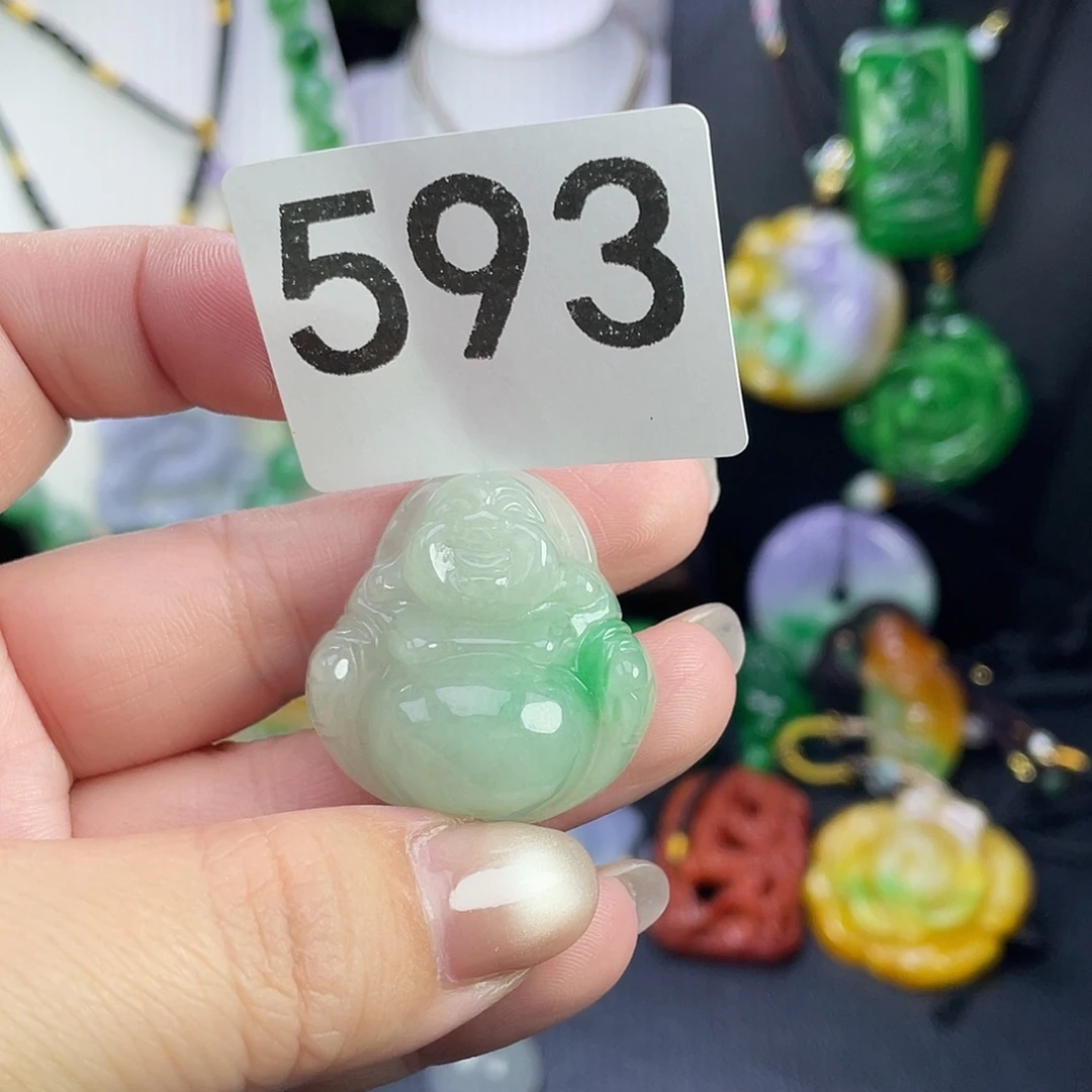 翡翠未镶嵌吊坠(赠链)