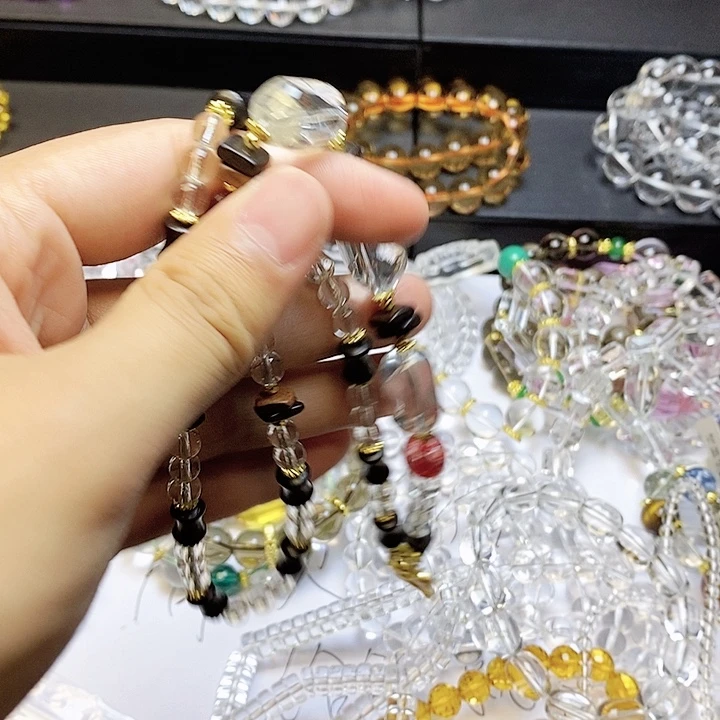 非金属双a白水手串时尚