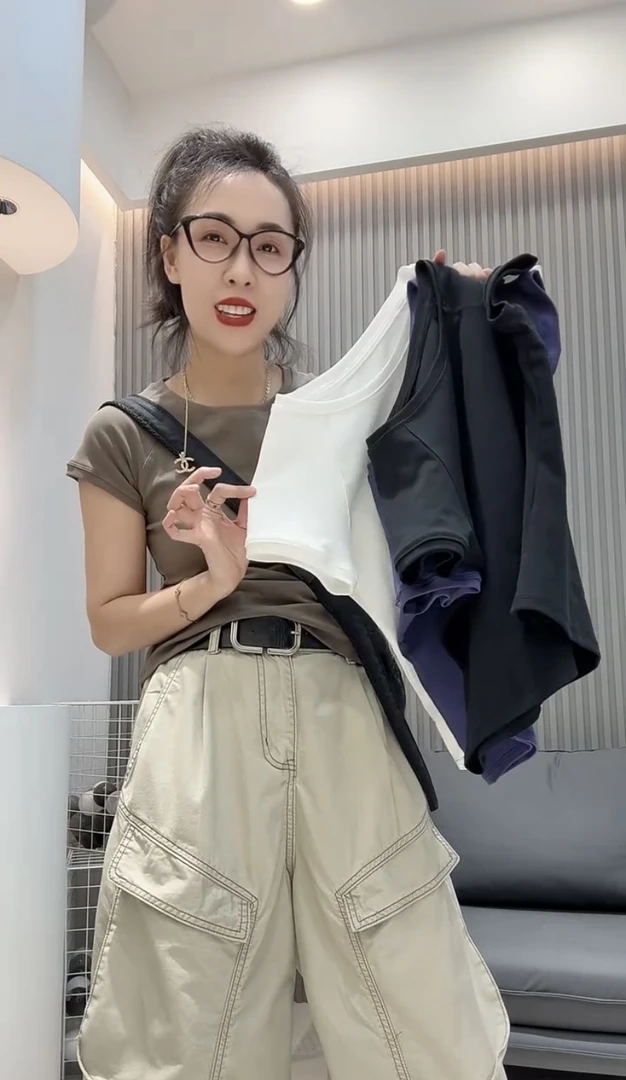 美式辣妹短袖T恤女夏季基础修身褶皱收腰显瘦内搭打底插肩袖上衣