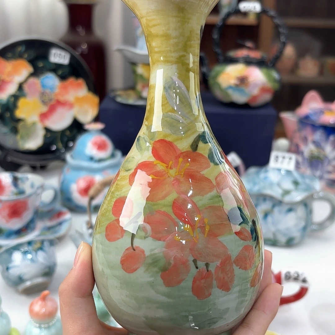 景德镇手绘高温釉下彩陶瓷茶具