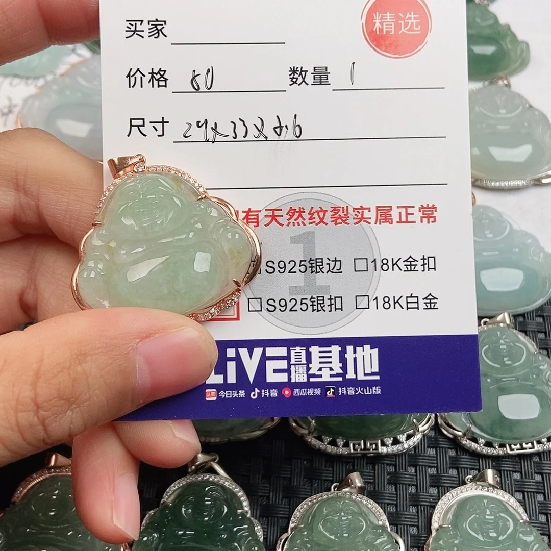 翡翠银S925镶嵌颈饰