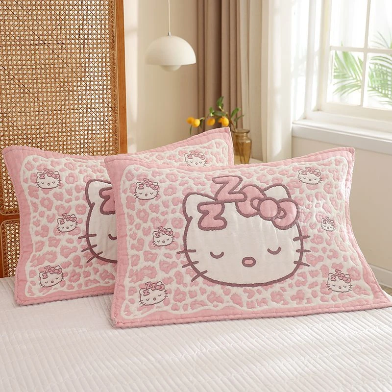 纯棉枕巾八层纱布加厚新款四季通用柔软卡通家用全棉泡芙枕头盖巾