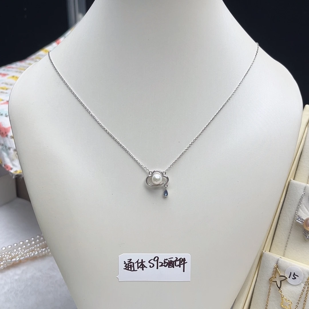 套链淡水珍珠银S925镶嵌