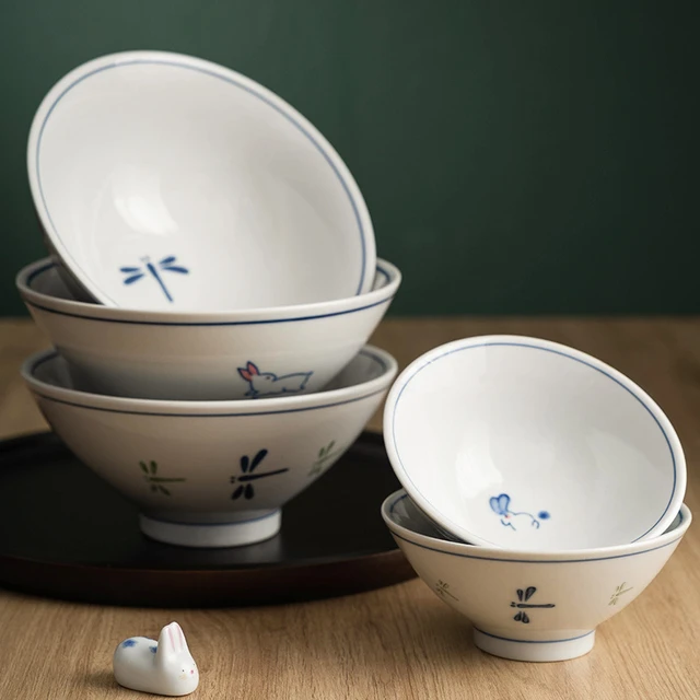 陶瓷碗家用碗饭碗碗个人专用面碗单个吃饭的碗商用冰粉好看可爱碗