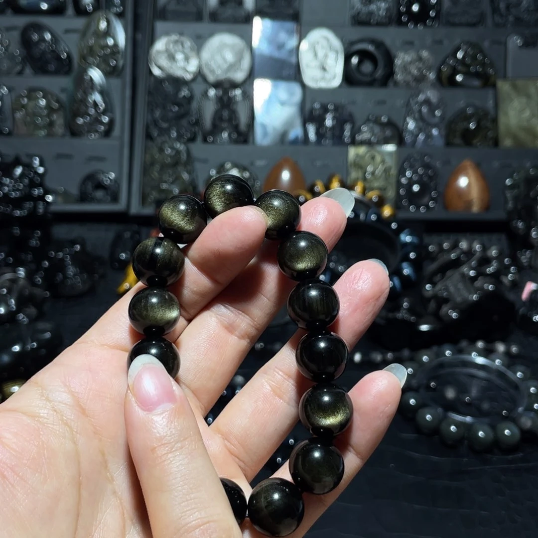 黑曜岩珠宝奇石未镶嵌哇**屁