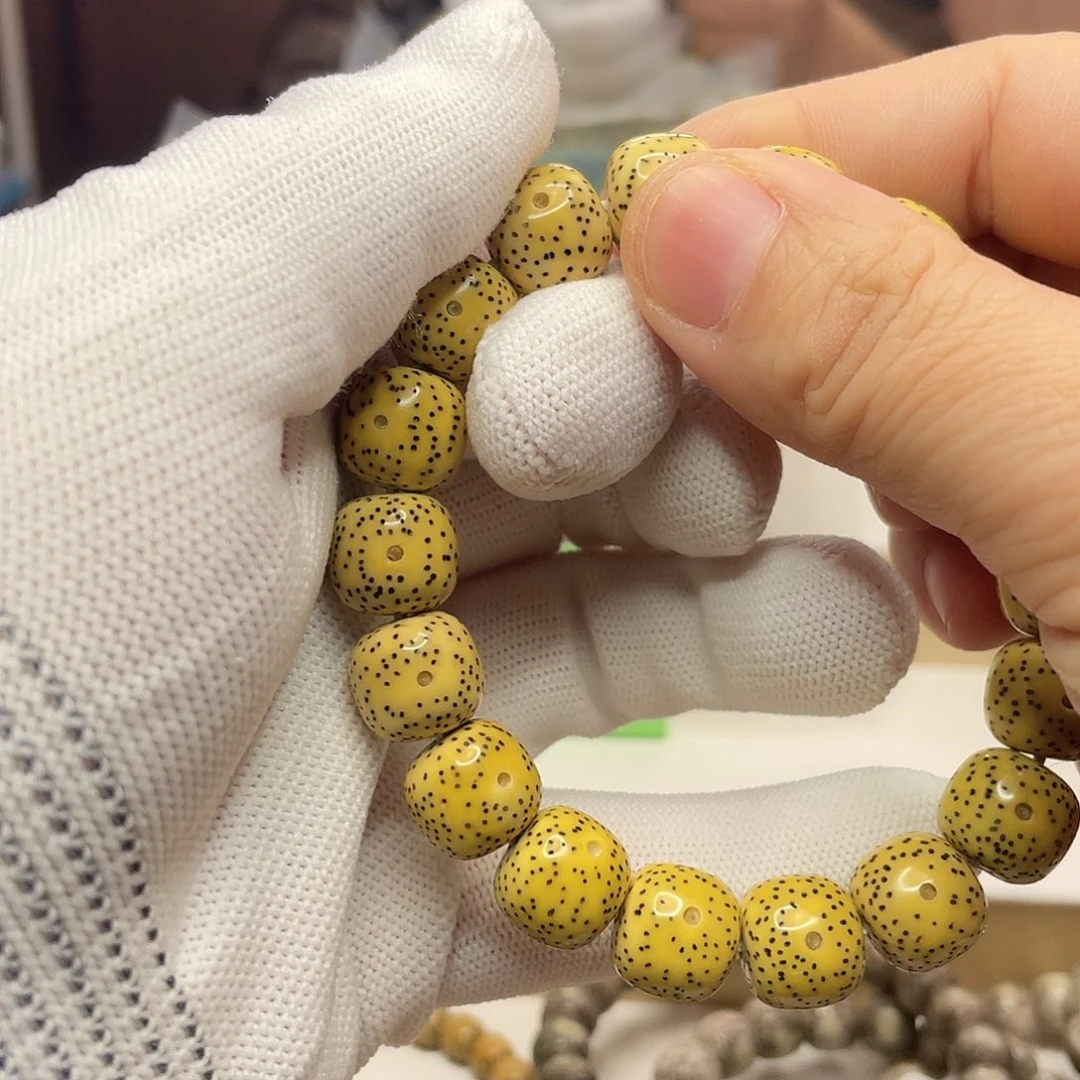 吊坠星月菩提13/12原生态月朗星稀鸡油黄单圈