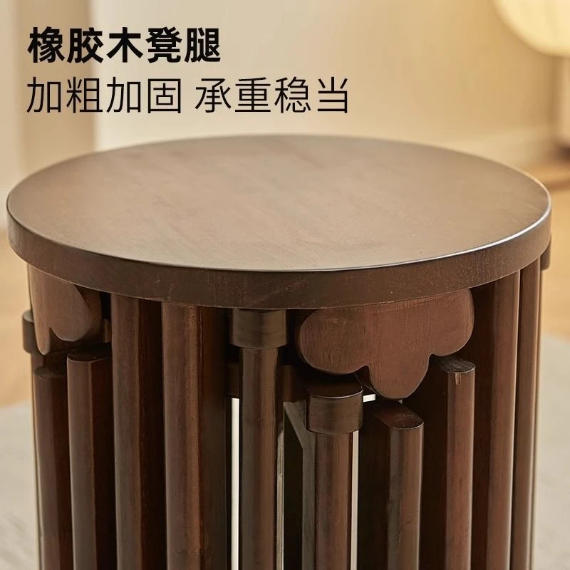 新疆西藏包邮家居实木圆凳餐桌客厅多功小凳子小猪滑轮凳子折叠凳