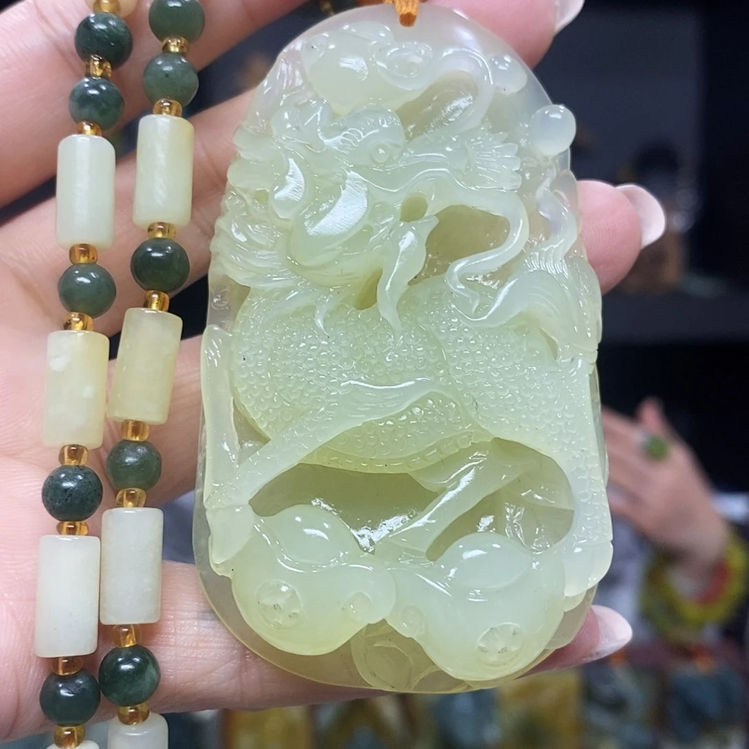 未镶嵌岫玉挂件吊坠项链