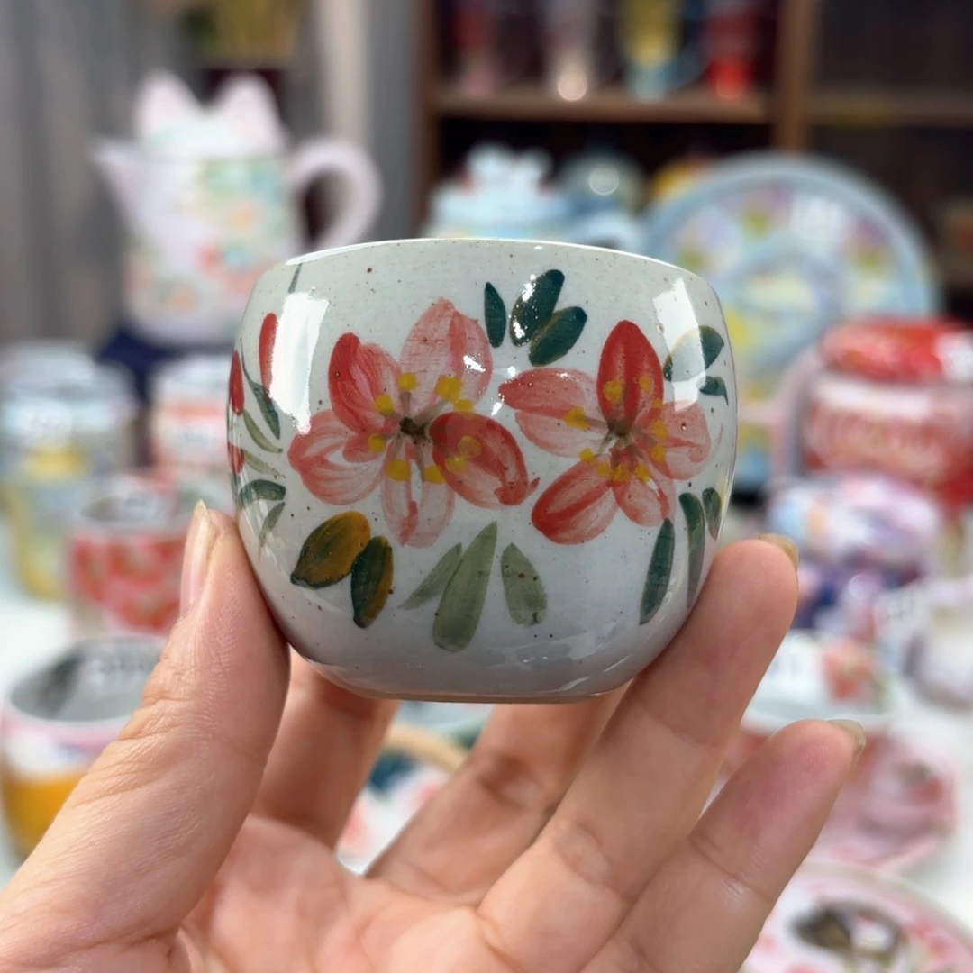 景德镇手绘高温釉下彩陶瓷茶具