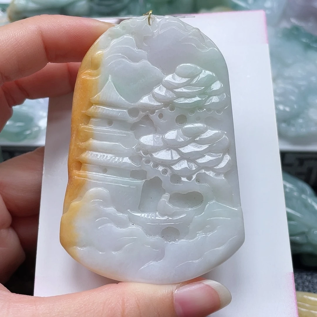 翡翠未镶嵌吊坠(不含链)