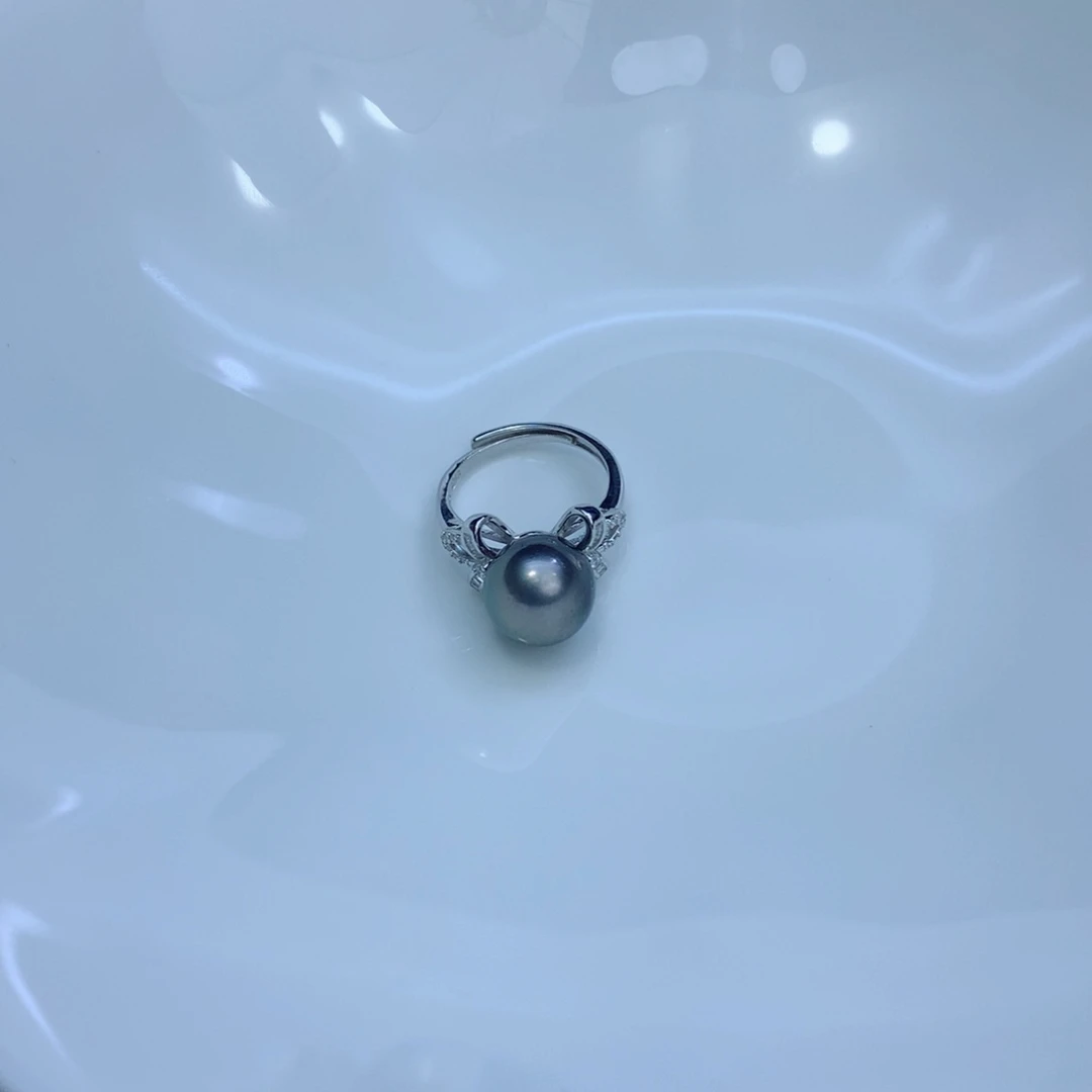 海水珍珠戒指银S925镶嵌