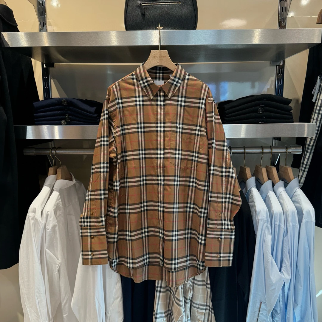未使用 BURBERRY/博柏利 巴宝莉 女装经典格子长袖 衬衫 80934801