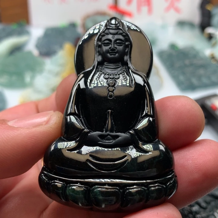 翡翠颈饰未镶嵌保真天然a货翡翠