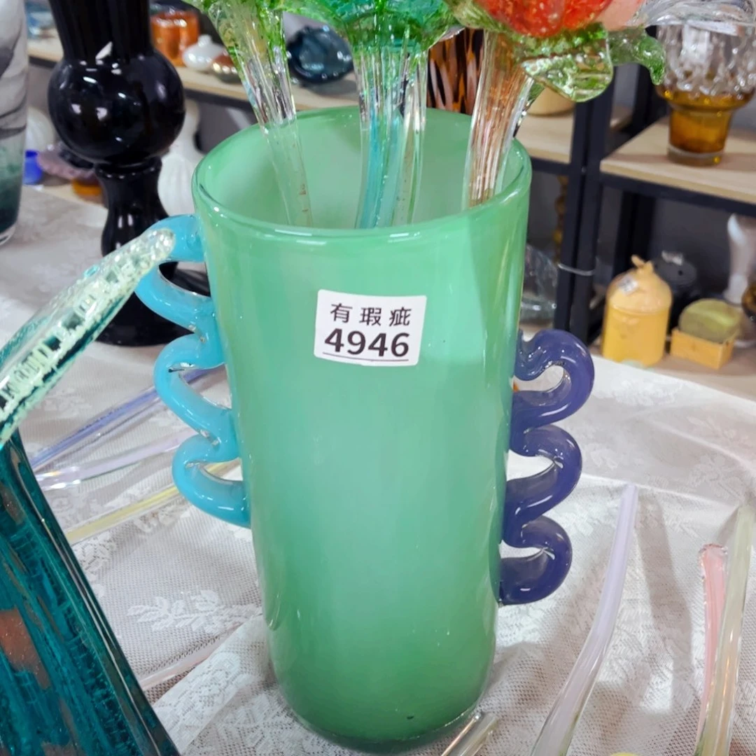 琉璃4946微瑕高30花瓶摆件