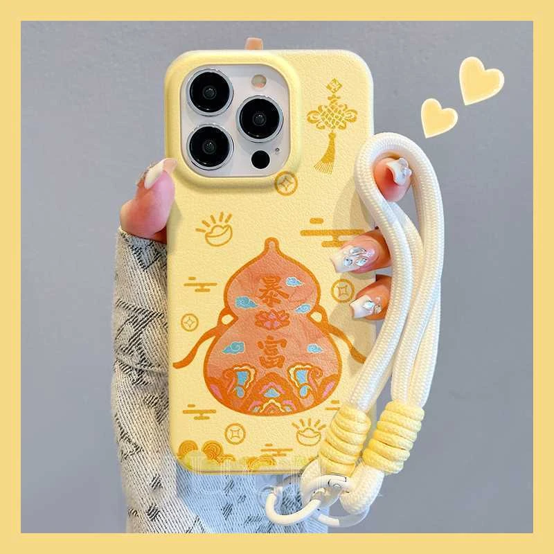 暴富葫芦适用苹果16promax手机壳新款防摔华为mate70小众pura70女