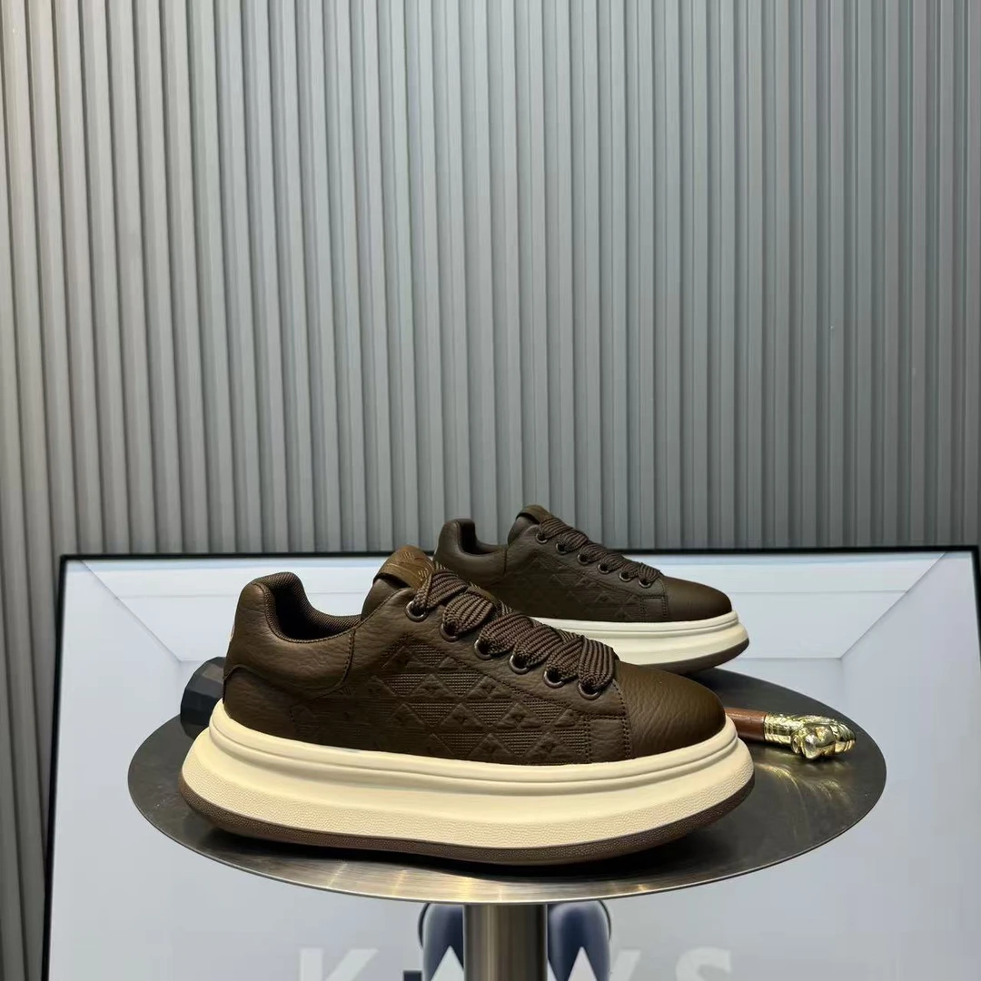 中跟厚底增高拼接潮鞋休闲风时尚百搭休闲板鞋