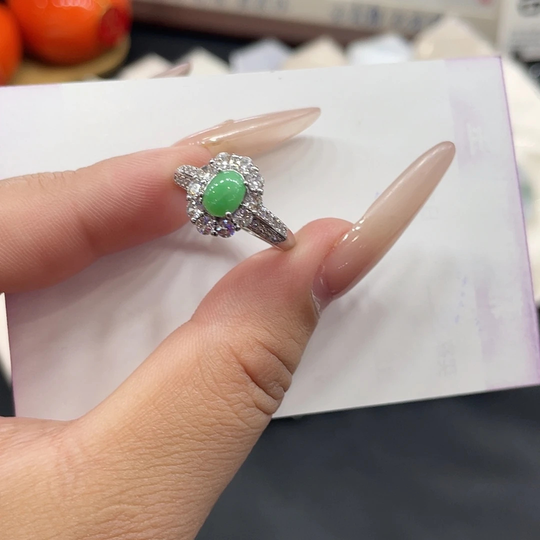 翡翠未镶嵌戒指天然缅甸翡翠4