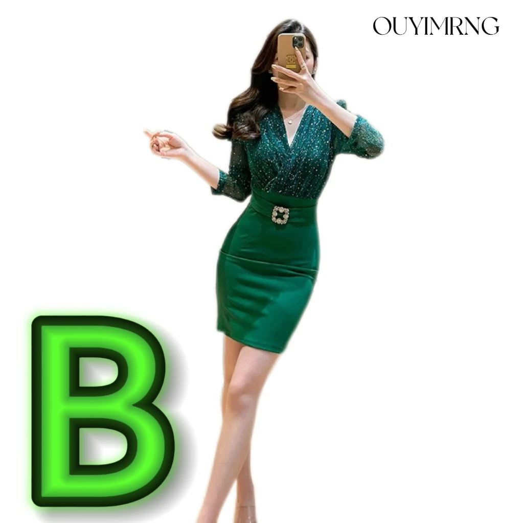 【B编码/非主图款】修身连衣裙晚礼服包臀裙显瘦时尚女神