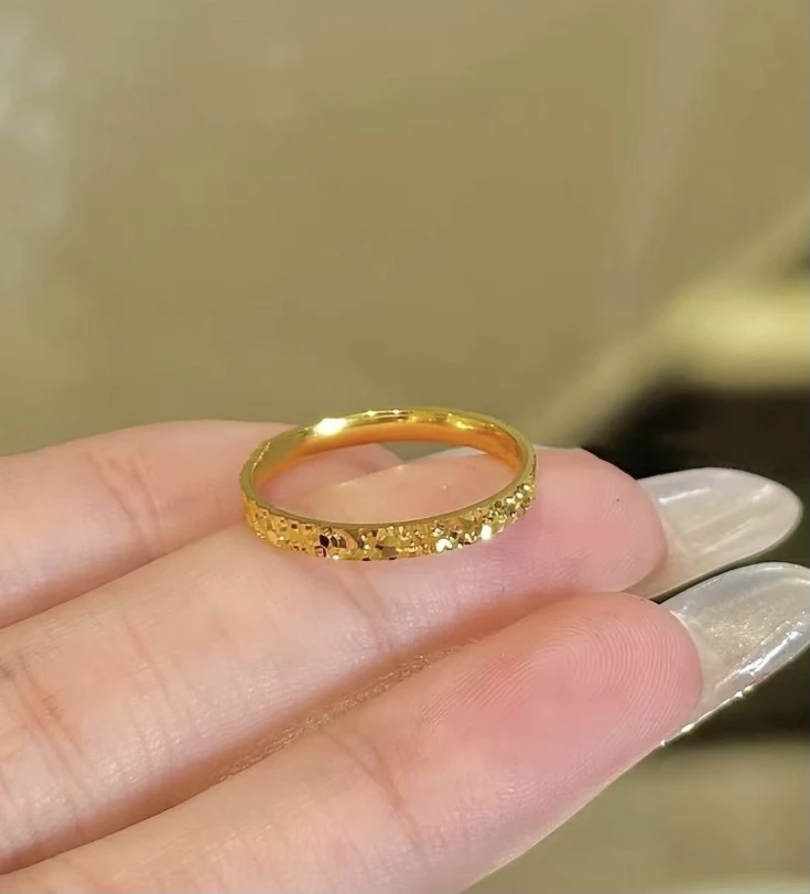 合金戒指 爆闪碎碎冰情侣简约款适合送女友新款