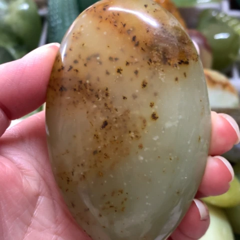 蛇纹石玉未镶嵌手把件