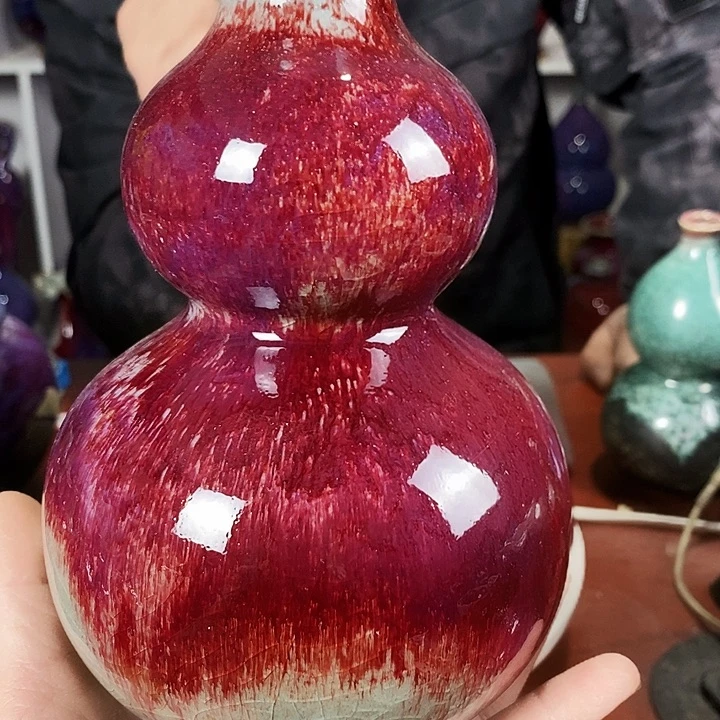 尚峰钧窑作品微瑕摆件信新疆不包邮