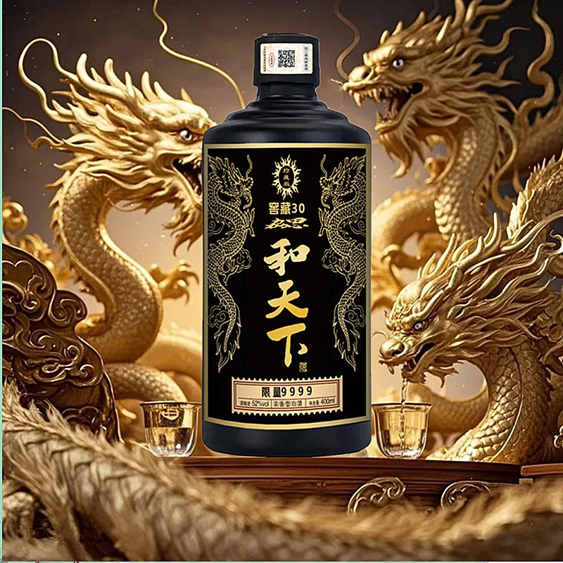 东魏黑金珍藏和天下窖藏30浓香型纯粮酒1瓶简装无赠品52度400ml