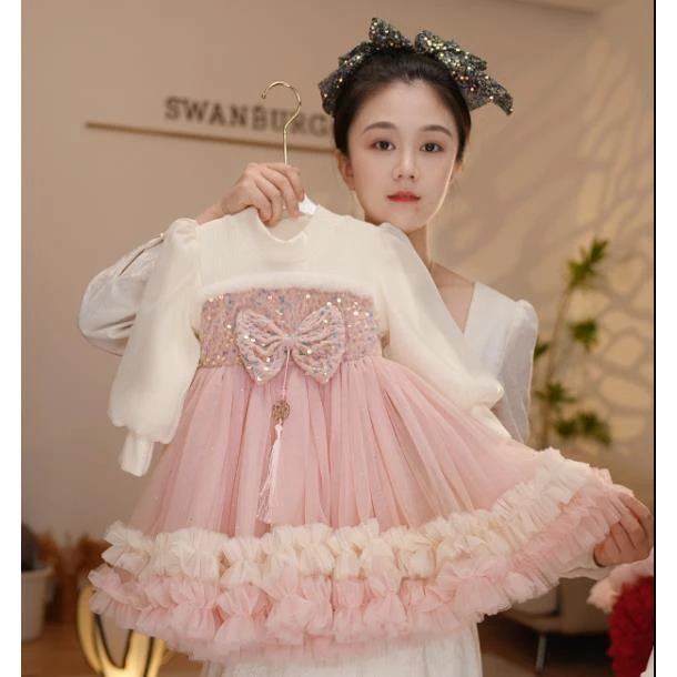 （现货）【Y.W756】新款女童洋气礼服重工公主裙设计师款好看连衣裙