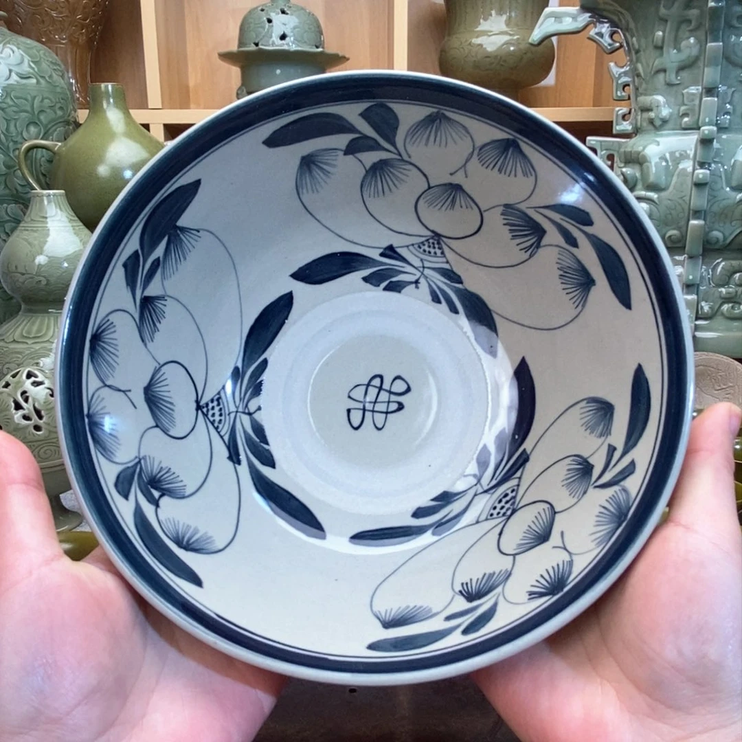 瓷片19.-20 公分蓝花碗福利哈哈哈