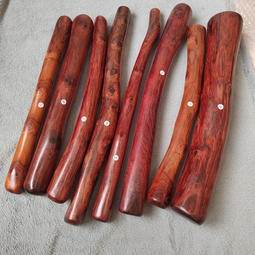 紫檀柳千斤把防身拨筋把玩按摩棒可敲背通经活络按穴位擀筋棒家用