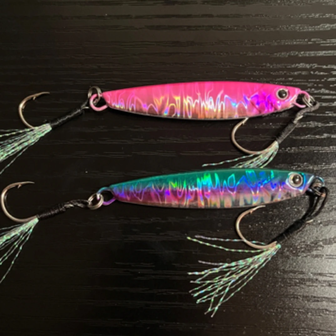 海盗牙鲆岸投飘落铁板黑头鲅鱼鲈鱼翘嘴鲶鱼单钩防挂进口烫金纸