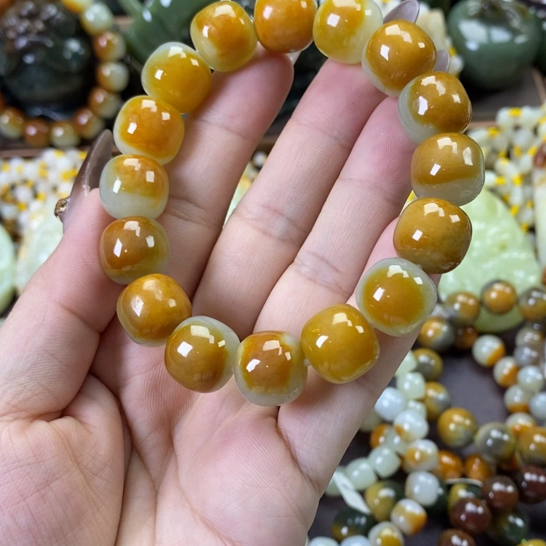 未镶嵌手串透闪石质玉李*峰