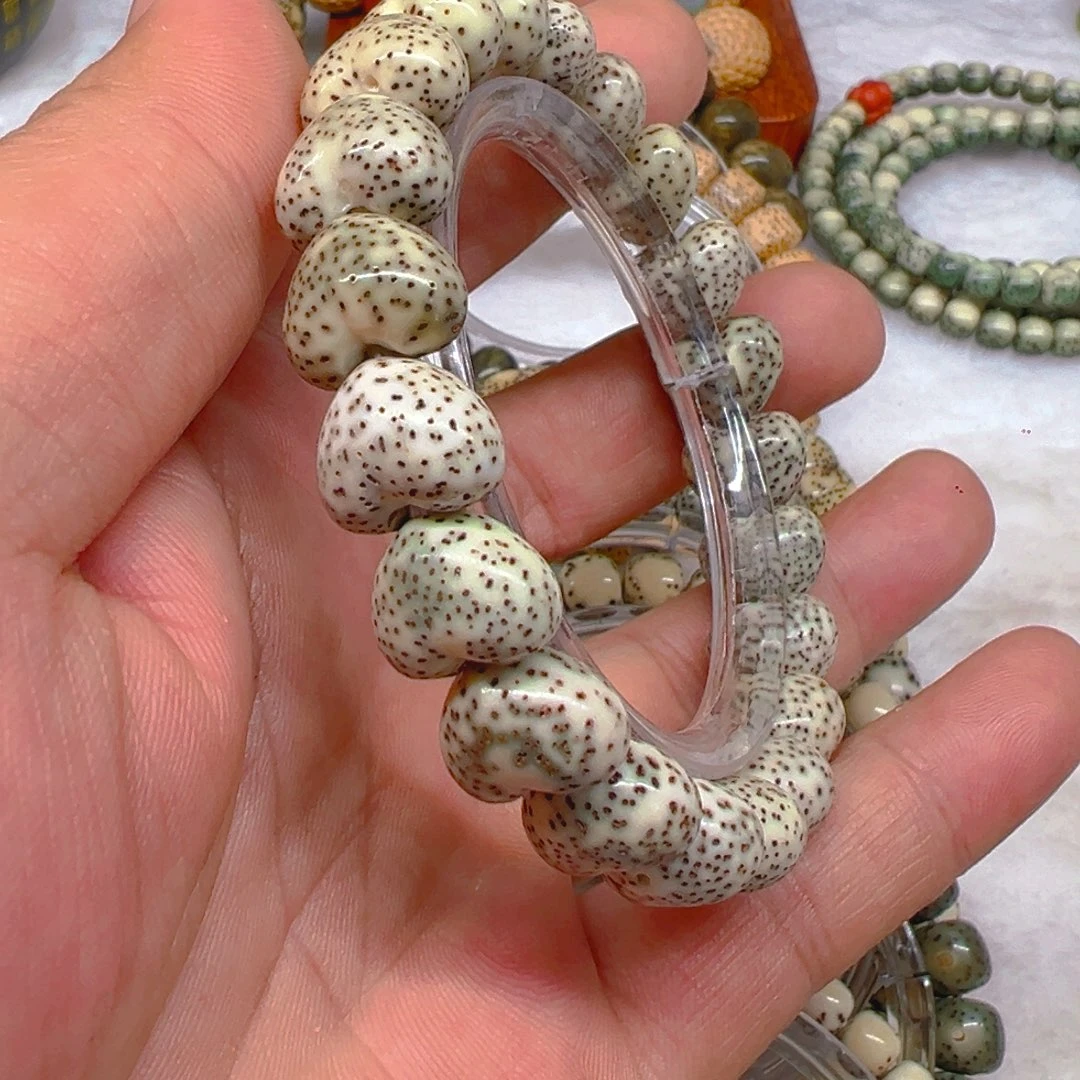 星月菩提手串13手工制作爱心